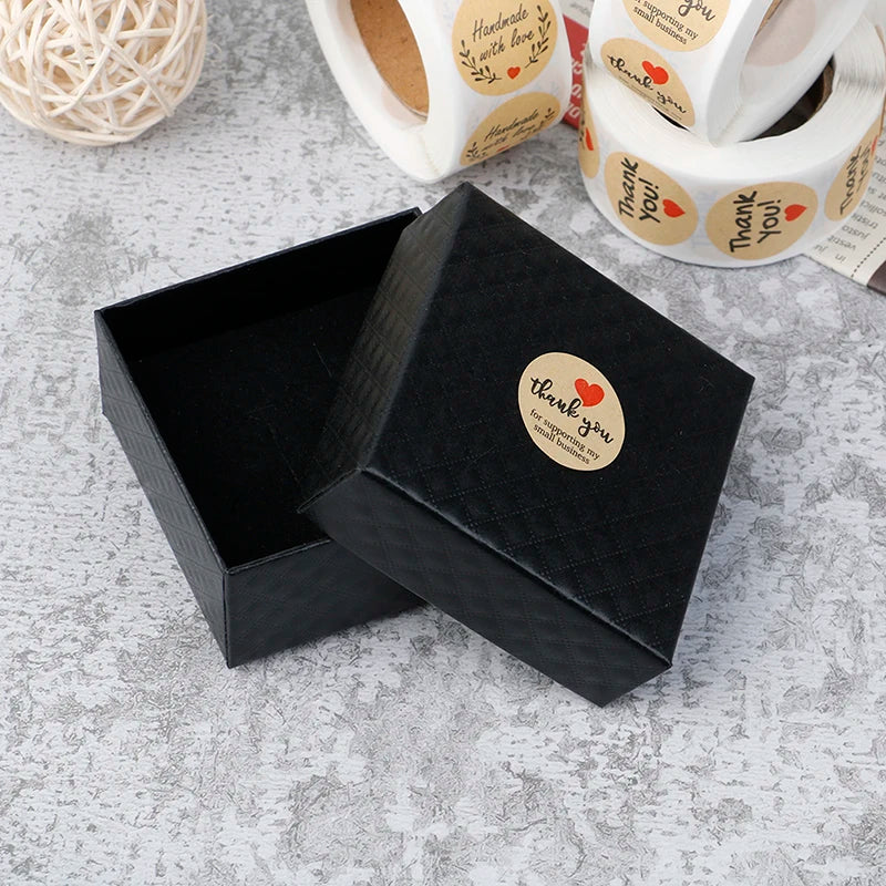 Vintage Kraft “Thank You” Stickers – 500pcs Roll for Small Business Packaging & Gifts