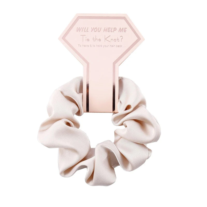 Bridesmaid Satin Scrunchies – Hen Party, Bridal Shower & Wedding Favors