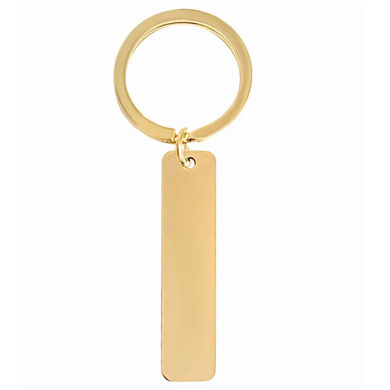 Free Personalized Custom Metal Keychain Stainless Steel Keyring Engraved Name Keychain