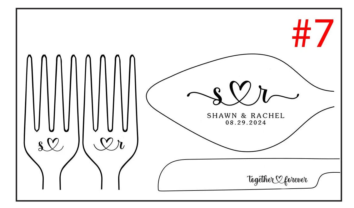 Personalized Wedding Cake Cutting Set – Custom Engraved Knife, Shovel & Fork Gift for Weddings, Anniversaries & Bridal Showers