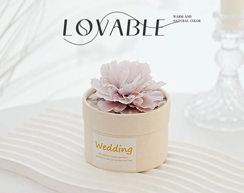 Floral Cylindrical Candy Gift Boxes – Wedding & Party Favor Packaging (10/20/30pcs)