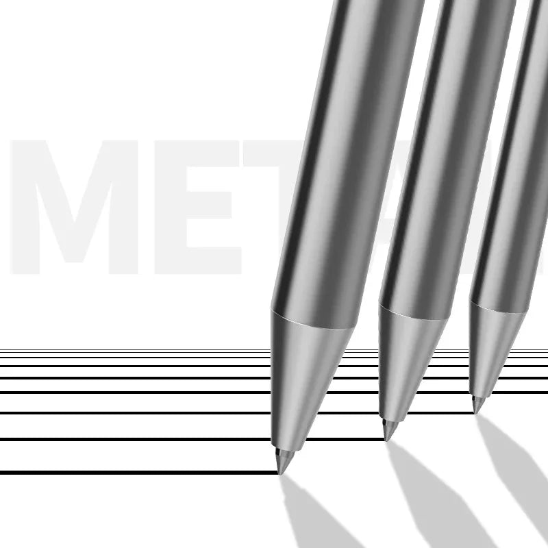 Xiaomi DELI Metal Sign Pen 0.5mm Gel Ink Pens Golden Silver Color Metallic Writing Pen Office Supplies