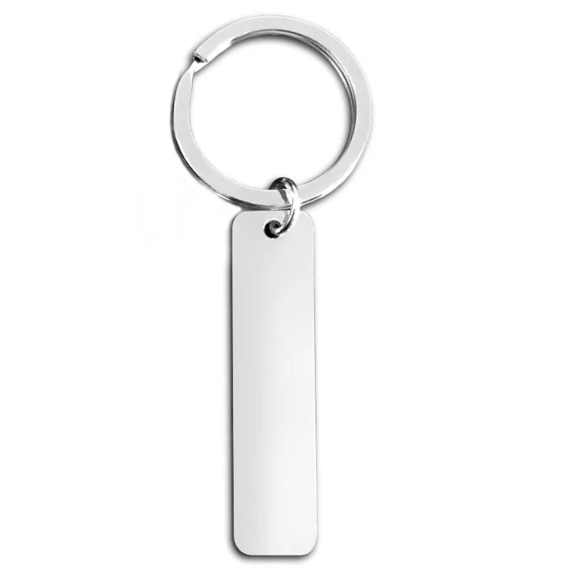 Free Personalized Custom Metal Keychain Stainless Steel Keyring Engraved Name Keychain