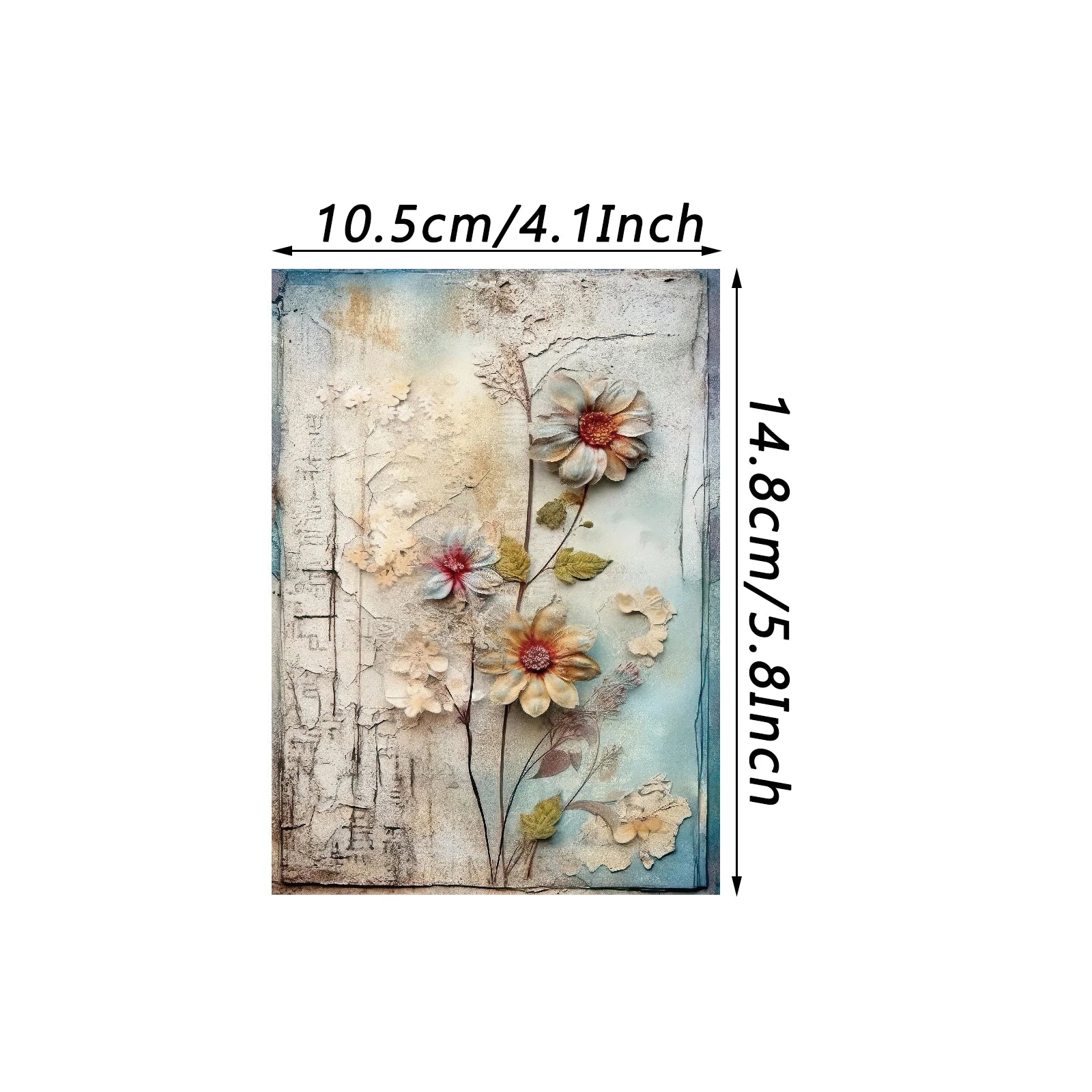 Vintage Flower Scrapbook Paper Set – Retro Floral Craft Sheets for Journals, Cards & DIY Art (12 sheets)