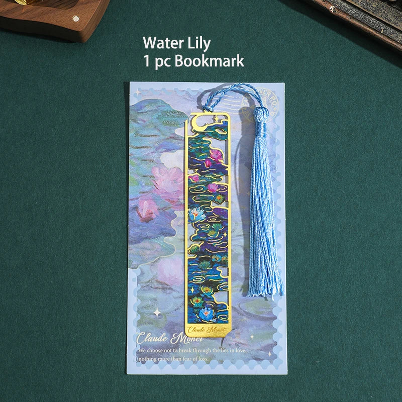 Retro Floral Metal Bookmark – Elegant Hollow Design with Tassel for Readers & Writers