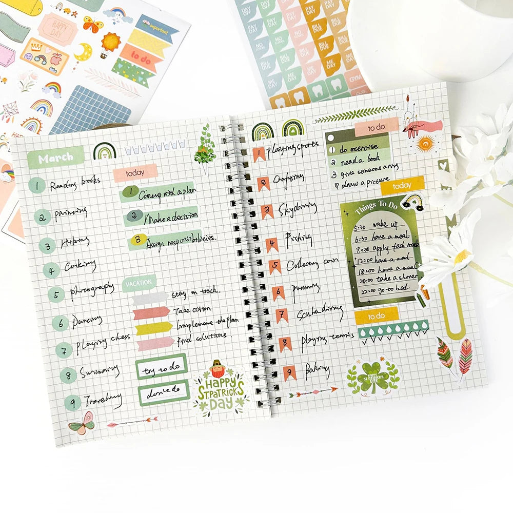 24-Sheet Planner Sticker Book – 1700+ Stickers for Daily, Weekly & Monthly Journaling