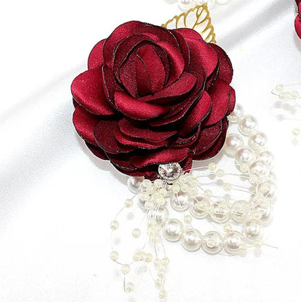 Elegant Rose Wrist Corsage & Boutonniere – Perfect for Weddings, Proms & Formal Events